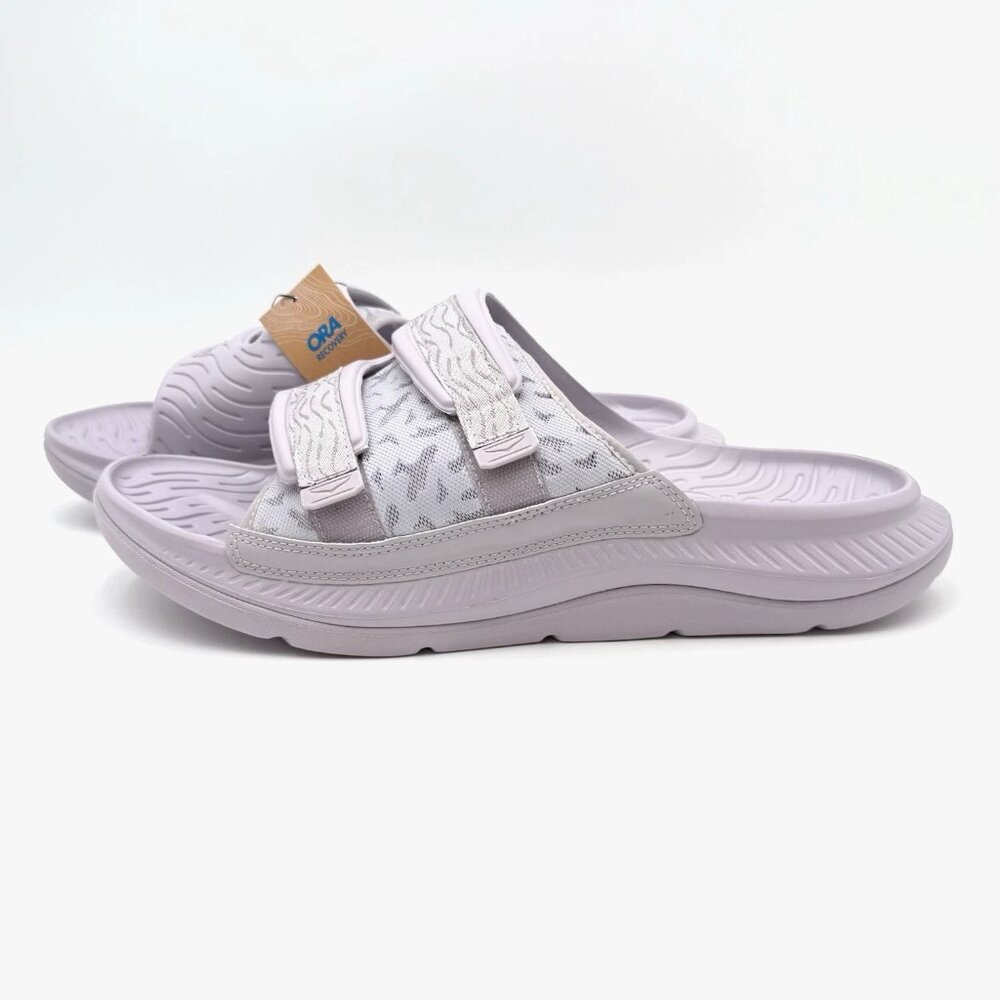NEW Hoka One One Ora Luxe Recovery Slide Sandals Men's 14 Lilac Marble